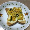 亜久里's cooksnap of when they made がぼちゃの煮物ペーストでトースト♡.