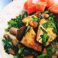 今日もお昼寝。。's cooksnap of when they made フライパン魚料理ぶりニラ洋風アヒージョ風.
