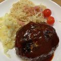 ポメちょん's cooksnap of when they made 皆で熱々！ハンバーグ＊オーブン使用.