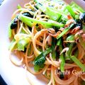 バンビの庭's cooksnap of when they made 小松菜と桜えびのクリームパスタ✿.