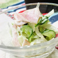 U☆kaoru's cooksnap of when they made ハム、玉ねぎ、きゅうりのマヨサラダ☆.