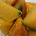 クックH86AFM☆'s cooksnap of when they made レンジとめんつゆ♪かぼちゃのホッコリ煮物.