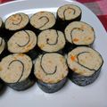 waka1993's cooksnap of when they made 夕飯＆お弁当＊鶏ひき肉のり巻き.