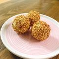 ロノボーニ's cooksnap of when they made ＊さつまいもの胡麻団子＊.