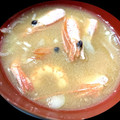 koiko亭's cooksnap of when they made えび（甘エビも）の頭、殻のだしで★味噌汁.