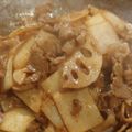 kuragenoie's cooksnap of when they made 大根の皮と豚バラ蓮根炒め煮.