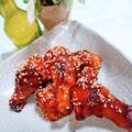 STimeBlues's cooksnap of when they made 手羽元コチュジャン焼き.