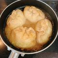 まに's cooksnap of when they made 朝食にも◎ほうれん草＆ベーコンエッグ巾着.