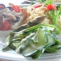 noamanma's cooksnap of when they made 生アスパラとキュウリの春サラダ.