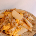 a8com's cooksnap of when they made 山芋と豚肉の卵炒め.