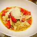 Kapolei's cooksnap of when they made さっぱり鶏肉で♪しそトマトそうめん.