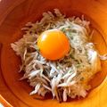 自由キッチン's cooksnap of when they made オリーブオイルの☆しらす卵かけご飯☆.
