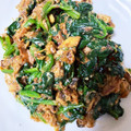 てれん's cooksnap of when they made 簡単5分！ほうれん草とサバ缶の炒め物.