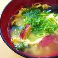 okeipon's cooksnap of when they made ほくほく♪サツマイモのかき玉味噌汁.