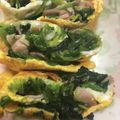 黄金の輝き亭's cooksnap of when they made ほうれん草ベーコン卵焼き（オムレツ？）.