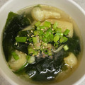 ＊なみへい＊'s cooksnap of when they made ストックで簡単★わかめと油揚げのスープ.