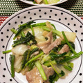 猫のミイヤ's cooksnap of when they made 小松菜と白菜の豚バラ炒め.