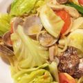 Ipong's cooksnap of when they made 絶品！春キャベツとあさりのペペロンチーノ.