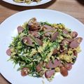 たらららーん's cooksnap of when they made 豆苗とベーコンの卵炒め.