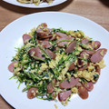 たらららーん's cooksnap of when they made 豆苗とベーコンの卵炒め.