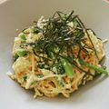 yokoyoko76's cooksnap of when they made 菜の花と豆腐の味噌ガーリックパスタ.