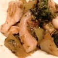 aromalu's cooksnap of when they made イカとブロッコリーのオイスター煮.