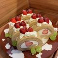 姫凛☆'s cooksnap of when they made どこから切っても！＊丸ごとイチゴロール＊.