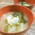 イベ長's cooksnap of when they made 一人御膳□大根とわかめのお味噌汁.