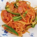 ☆熊八☆'s cooksnap of when they made 栄養満点☆種ごとピーマンナポリタン.