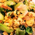 青い服's cooksnap of when they made 青梗菜とハムと卵の炒め物.