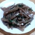 ポニーリボン's cooksnap of when they made こんにゃくと大葉ガーリックの塩炒め.