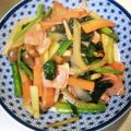 pimpa44's cooksnap of when they made ほうれん草と彩り野菜のニンニク風味炒め.
