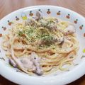 msft5632's cooksnap of when they made 明太子ホワイトソース♡クリームパスタ♡.