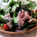 4児男子母さんの台所's cooksnap of when they made ワカメと生ハムの酢の物.