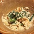 みき's cooksnap of when they made 簡単☆春菊と豆腐のごまあえ.
