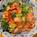 ☆♡小春♡☆'s cooksnap of when they made 塩麹でエビとイカの海鮮炒め　.