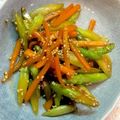 ただのスライム's cooksnap of when they made アスパラガスと人参のきんぴら.