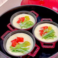 ドドレミ♪'s cooksnap of when they made 簡単茶碗蒸し@ストウブ 鳥ハム茶碗蒸し.