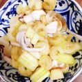 yuutasu's cooksnap of when they made やりいかとセロリの炒め物.