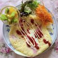 まぃoまぃ's cooksnap of when they made 朝のワンプレート！ホットケーキ・エッグ♪.