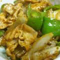由芽15's cooksnap of when they made m豚とピーマンのケチャップ炒め.
