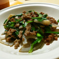 みこみこにゃー's cooksnap of when they made 蓮根と挽き肉の甘辛炒め。.