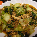 くろくみん's cooksnap of when they made 青梗菜・挽肉炒め.