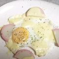 ☆yopipi's cooksnap of when they made おせちの蒲鉾リメイク　目玉焼きアレンジ.