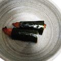 RINRI☆'s cooksnap of when they made カニかまの海苔巻バター焼き.