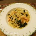 melmarilyn's cooksnap of when they made サーモンとほうれん草のクリームパスタ.