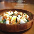 inyako's cooksnap of when they made ター菜と半熟ゆで卵のピリ辛サラダ.
