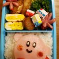 梨琉WAKWAK's cooksnap of when they made キャラ弁 星のカービィ サンドイッチ弁当.