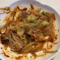 自炊を始めた大学生's cooksnap of when they made レンジで簡単豚キムチ.