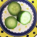 ☆熊八☆'s cooksnap of when they made サラダに☆緑色　鮮やかなきゅうり.